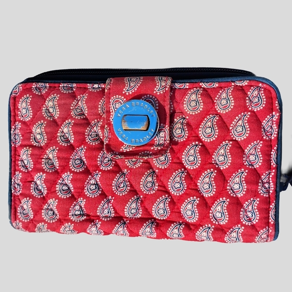 Vera Bradley Handbags - Vera Bradley Paisley Red and Blue Phone Case